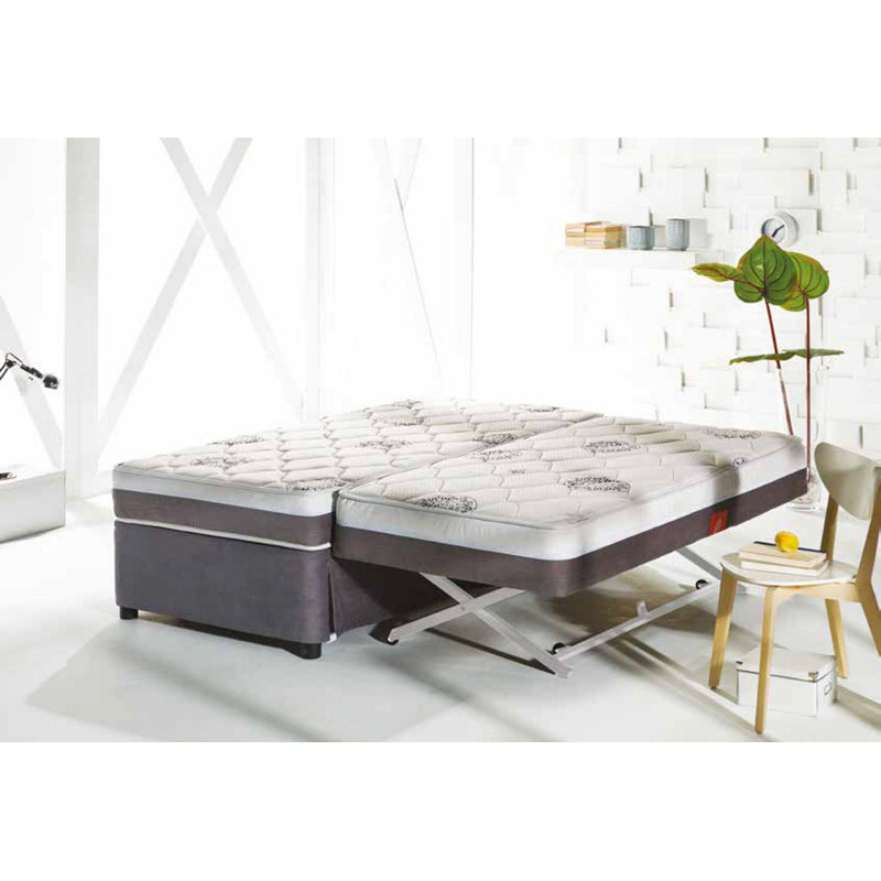 Arsuite Dorking High Riser Full Tufted Upholstered Sleigh Platform Bed